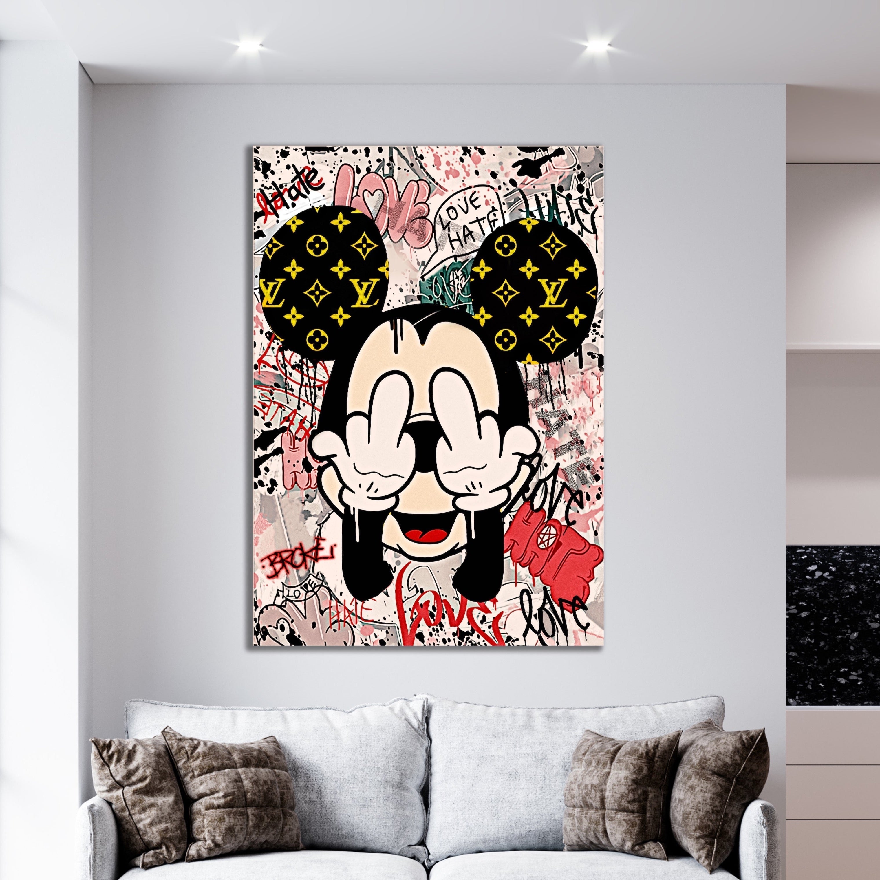 Schilderij Taking the Mickey (Canvas)
